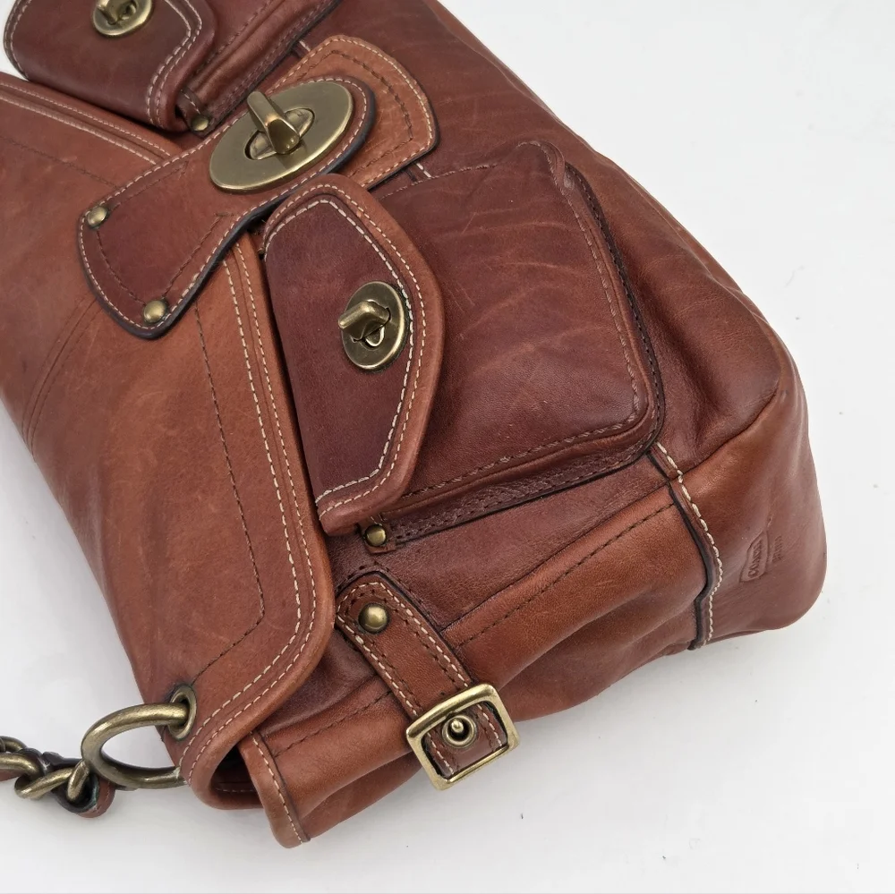 GORGEOUS COACH Y2K LIMITED EDITION LEIGH LEATHER LEGACY SATCHEL BAG 11128 - Picture 4 of 10